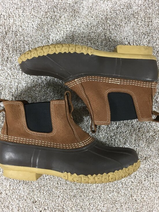 L.L. Bean Chelsea Duck Boots Mens Size 11 M Brown Leather Waterproof 520264 main image 5